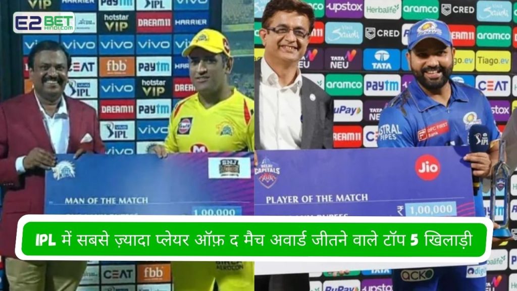 IPL में सबसे ज़्यादा प्लेयर ऑफ़ द मैच अवार्ड